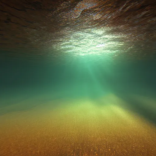 Image similar to underwater light study. Caustics. 8k resolution. Photograph. Trending on artstation. God rays.