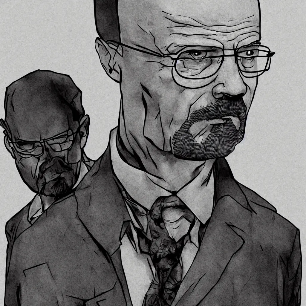 Prompt: walter white as chamber from valorant, video game, digital art