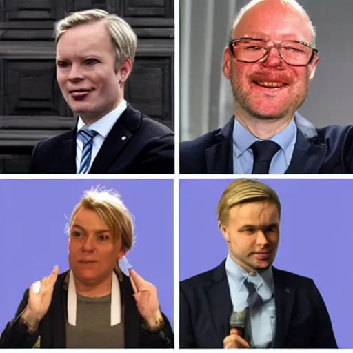 Image similar to a funny meme about norwegian politics