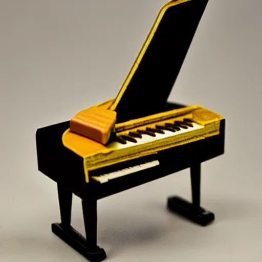 Image similar to a piano made of beef