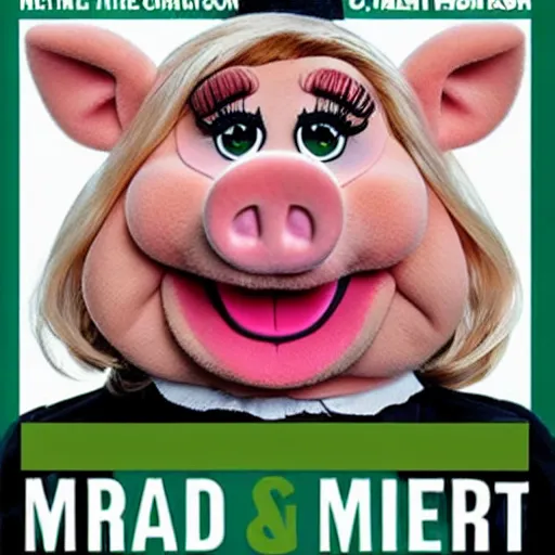 Image similar to mad magazine cover photo portrait caricature miss piggy muppets