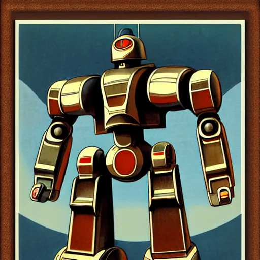 Image similar to perfectly detailed mecha, 1 9 2 0 s art deco, digital painting, smooth, sharp focus.