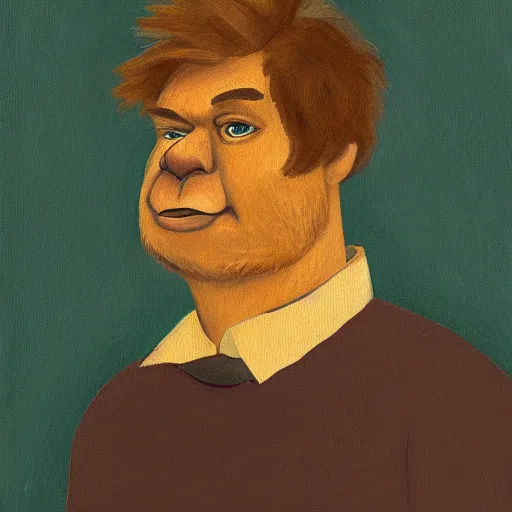 Prompt: portrait of garfield by daniel farson