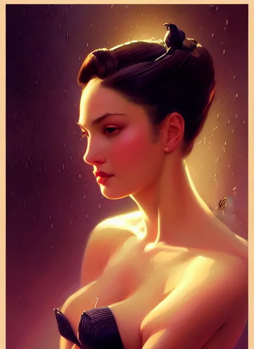 Prompt: bokeh, intricate, elegant, highly detailed, digital painting, artstation, concept art, smooth, sharp focus, illustration, art by artgerm, greg rutkowski, gil elvgren, symmetry, natural light, 1 3 5 mm!!