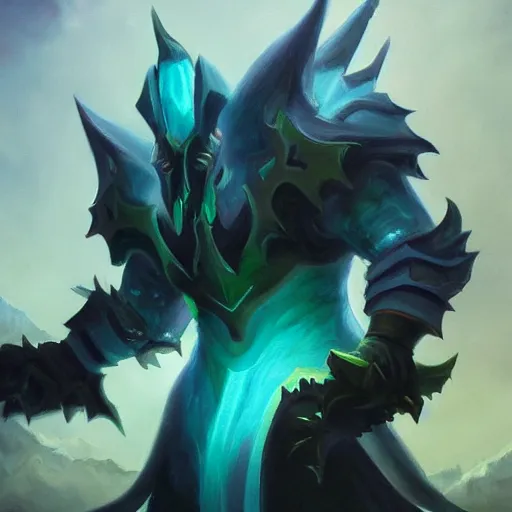 Prompt: very beautiful oil painting wraith king from dota 2,