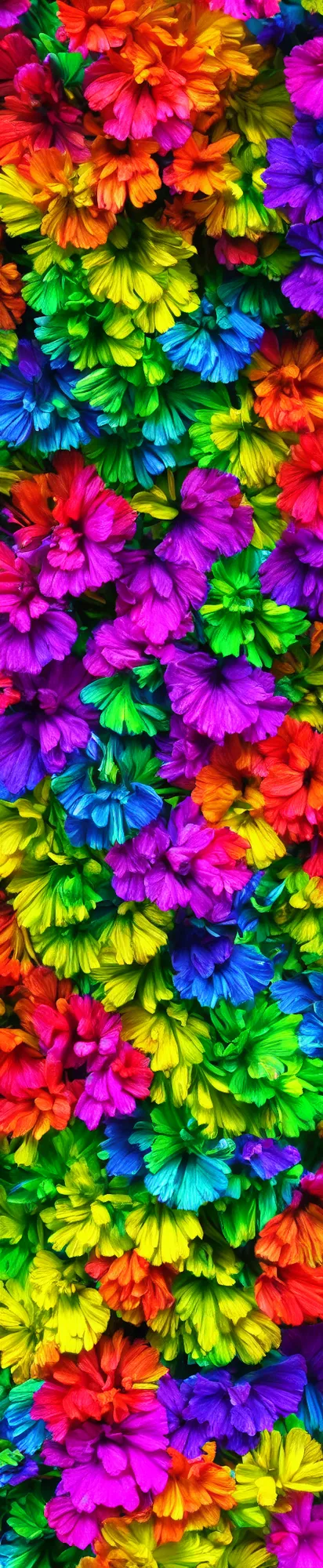 Image similar to vertical macro rainbow flowers