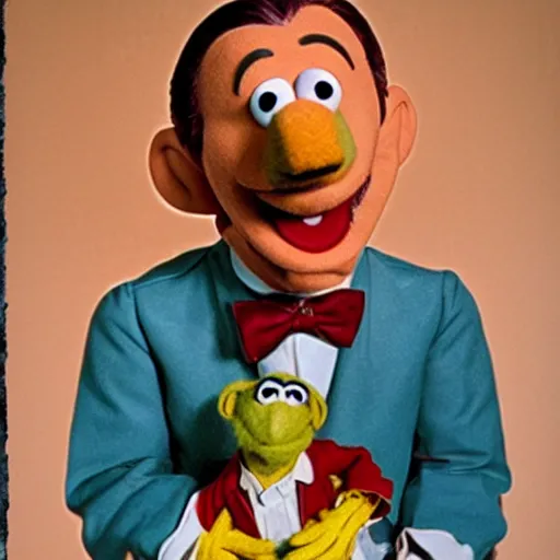 Prompt: walt disney as a muppet