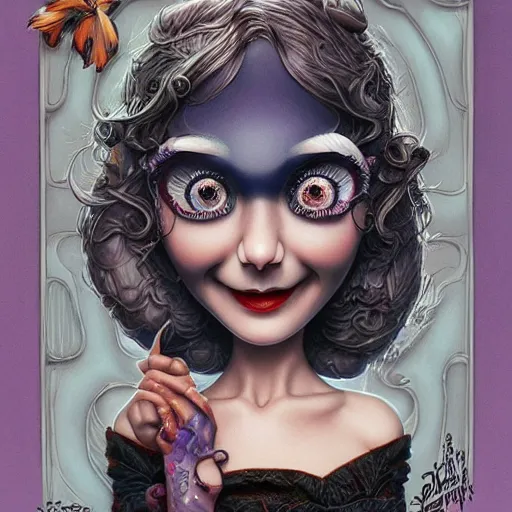 Prompt: Lofi surprise portrait Pixar style by Joe Fenton and Stanley Artgerm and Tom Bagshaw and Tim Burton