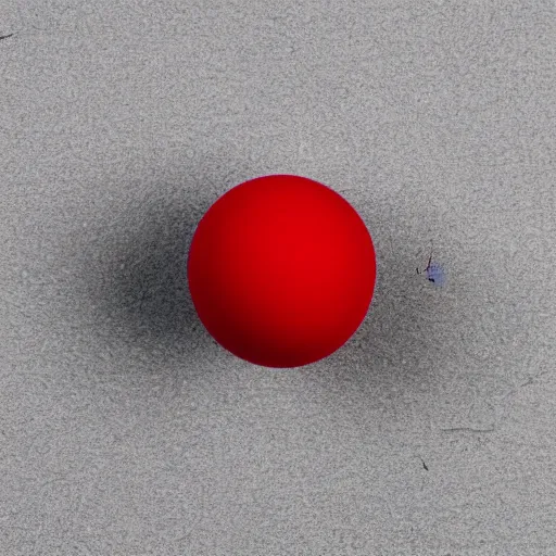 Prompt: zirconium spheres on a red cube