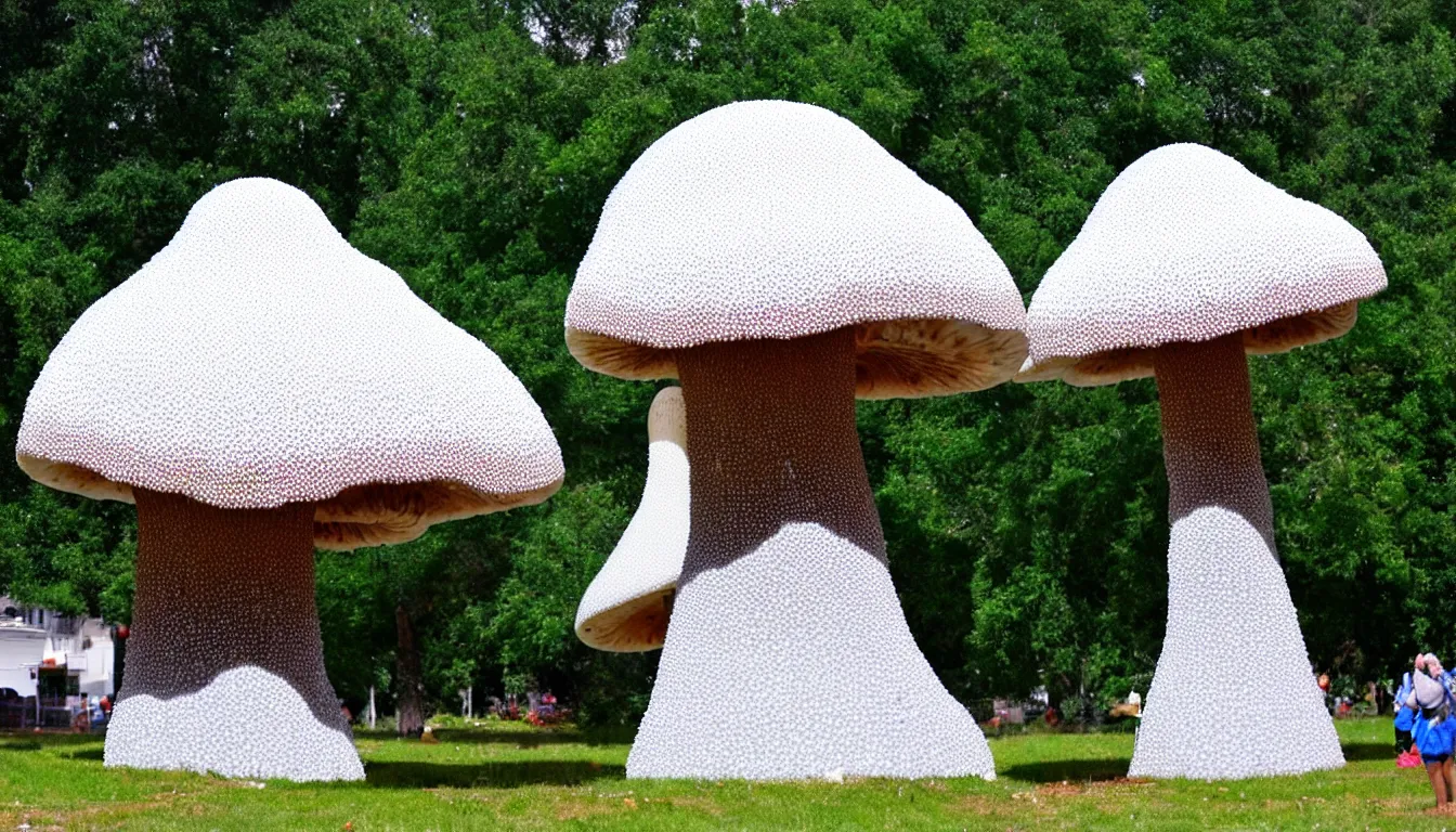 Image similar to giant mushroom made out of crystals