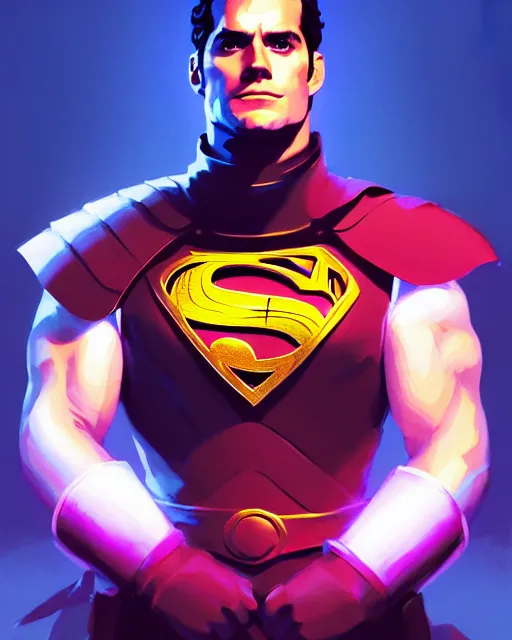 Image similar to portrait, henry cavill as a paladin, bright backlit, key lighting, smooth, gaudy colors, maya render, octane render aesthetic, lol matte painting concept art, official fanart behance hd artstation by jesper ejsing, by rhads and makoto shinkai and lois van baarle and ilya kuvshinov and rossdraws