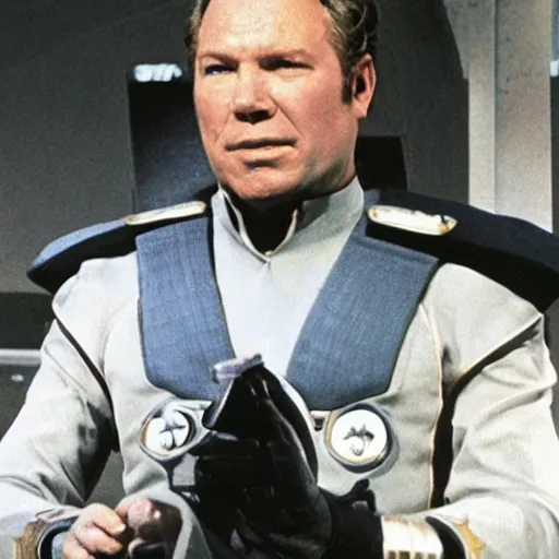 Prompt: William Shatner (ca. 1970) as the captain from the Orville (2017)