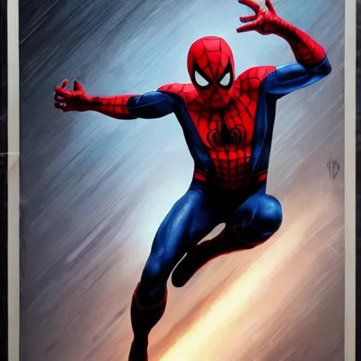 Image similar to ryan reynolds as spider - man, wearing a black and blue suit, cinematic, volumetric lighting, f 8 aperture, cinematic eastman 5 3 8 4 film, photorealistic by greg rutkowski, by stanley artgerm, by alphonse mucha