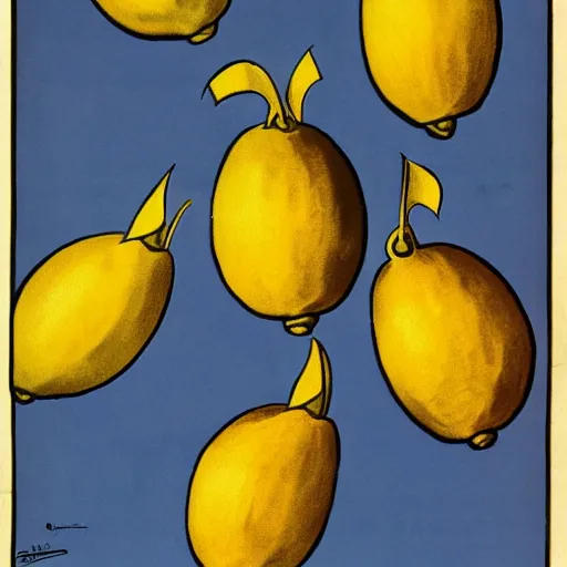 Image similar to political cartoon about lemons, 1 9 4 0 s, highly detailed, high quality, high resolution