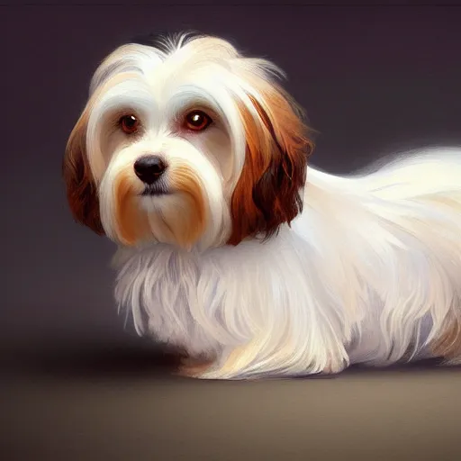 Prompt: beautiful detailed picture of a havanese with white and brown hair, radiant light, art nouveau, intricate, elegant, highly detailed, my rendition, digital painting, artstation, concept art, smooth, sharp focus, illustration, art by artgerm and greg rutkowski and alphonse mucha