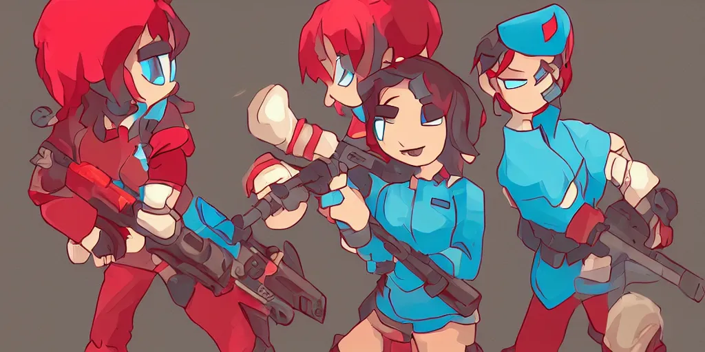 Prompt: last soldier standing, cyan and red, smoke