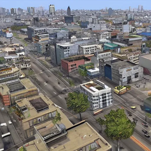 Image similar to Buenos Aires in a GTA V style