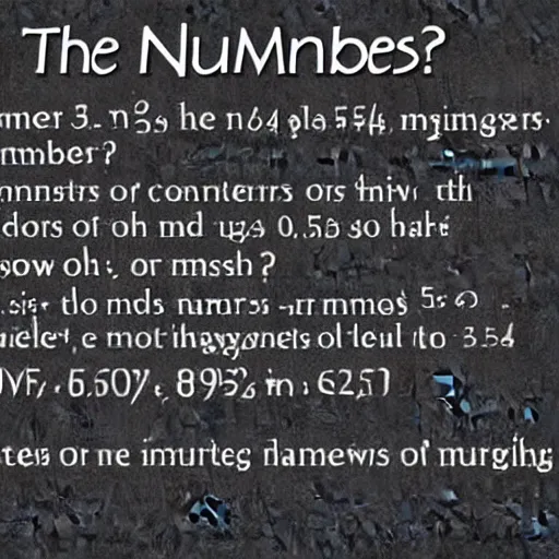 The numbers mason what do they mean stable diffusion openart