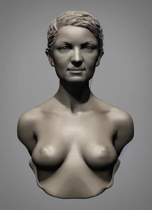 Prompt: 3D resin miniature sculpture by Jean-Baptiste Carpeaux, woman, prefect symmetrical face, academic art, realistic, 8K, Introduction factory photo, Product Introduction Photo, Hyperrealism. Subsurface scattering, raytracing, Octane Render, Zbrush, simple background