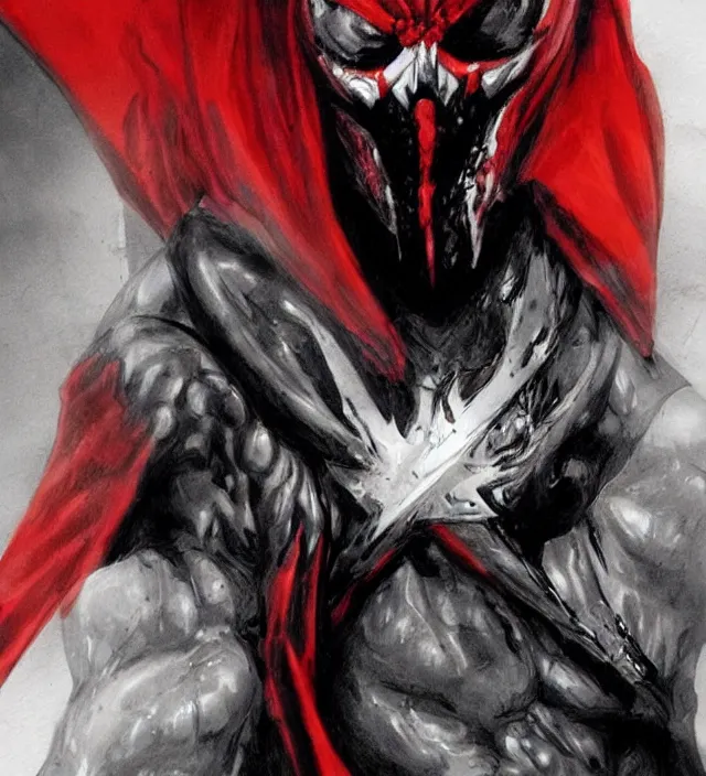 Prompt: spawn character design in the style of gabriele dell'otto