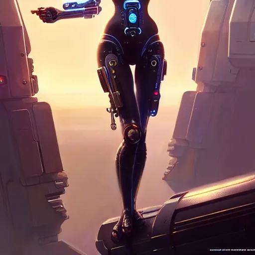 Image similar to a beautiful highly detailed futuristic mechanical woman in seductive confident pose, art by greg rutkowski and mark keathley, cyberpunk, 7 0 mm photo, featured on artstation, 4 k, octane render