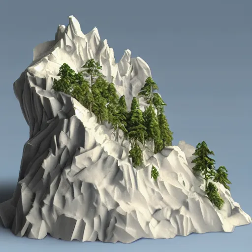 Image similar to hyperrealistic fogy luminus mountain range blob bengal cat cornice iceberg rack, by peter paul rubens and paul cezanne and anton pieck, low poly, unreal engine, cluttered