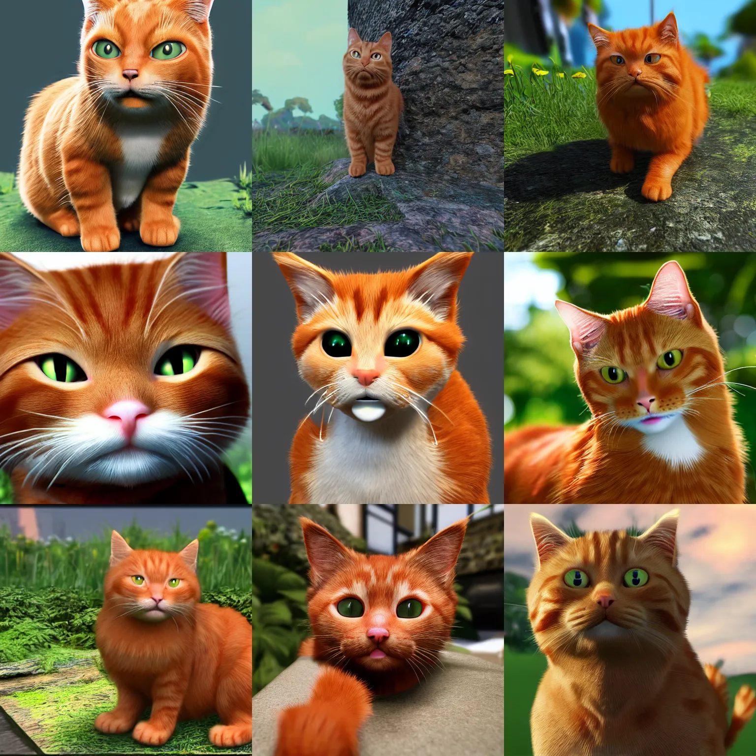 Prompt: ginger cat on unreal engine