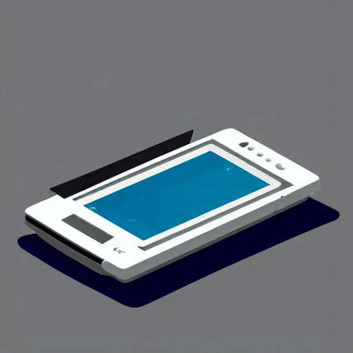 Prompt: isometric render of a futuristic phone