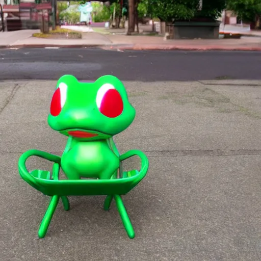 Image similar to froggy chair from animal crossing