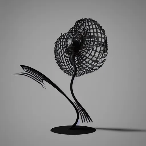 Image similar to beautiful kinetic wind sculpture detailed 4 k 3 d render