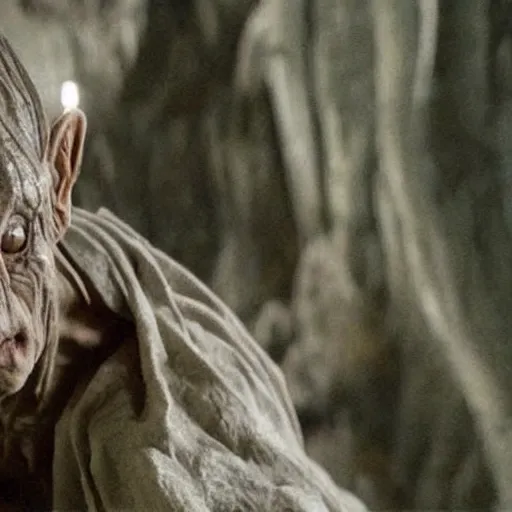 Prompt: xqc as gollum, lotr, cinematic still