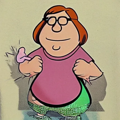 Prompt: Peter Griffin and Lois Griffin merged