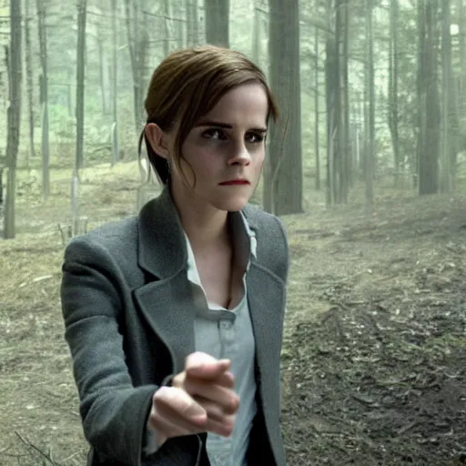 Prompt: movie still of emma watson in oblivion