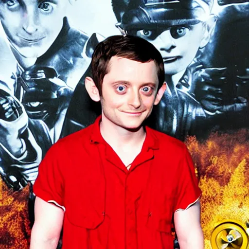 Prompt: elijah wood is THE GUY in spykids 3D