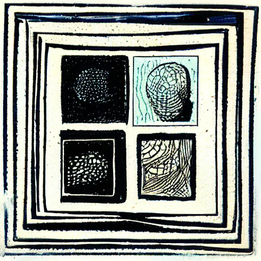 Prompt: intaglio unintelligible mixture 5 x 5 grid