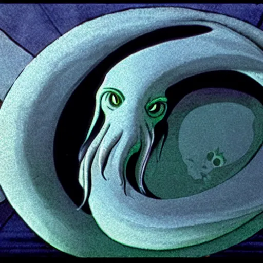 Image similar to cthulhu as a character on star trek, tv still, 4k,