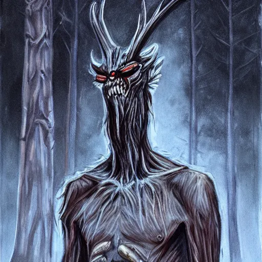 Image similar to until dawn wendigo, painting