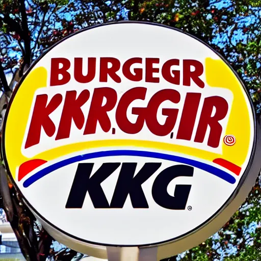 Image similar to a photo of a burger king sign from far away, digital photography