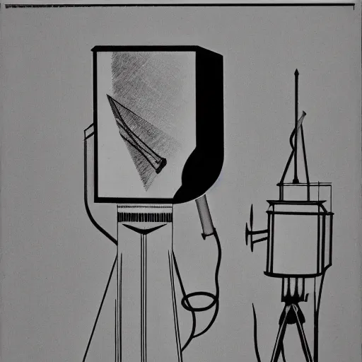 Image similar to microphone, white background, black and white, woodcut, beardsley, aubrey, crepax, guido, moholy - nagy, laszlo, bauhaus, walter gropius, josef albers, oskar schlemmer