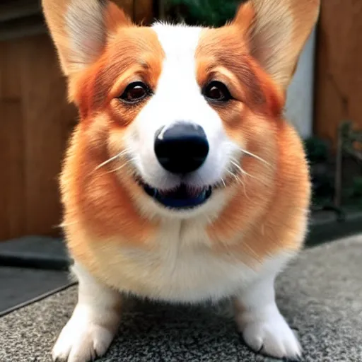 Prompt: A portrait of a corgi wearing yoga pants, natural lighting, realistic