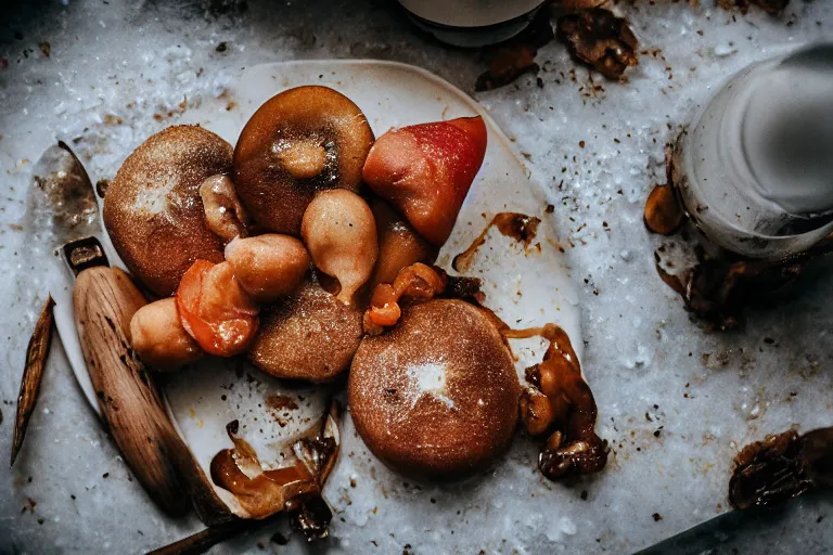 Prompt: macro shot of delicious mouthwatering irresistible food, food photography