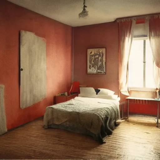 Image similar to this is the room, the start of it all, no portrait so fine, only sheets on the wall, i've seen the nights, filled with bloodsport and pain, and the bodies obtained, the bodies obtained hyperdetailed 4 k photorealism