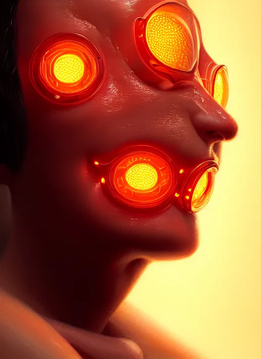 Prompt: portrait of a glazed ham, close up, intricate, elegant, glowing lights, highly detailed, digital painting, artstation, concept art, smooth, sharp focus, illustration, art by wlop, mars ravelo and greg rutkowski