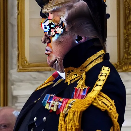 Image similar to trump in imperial regalia