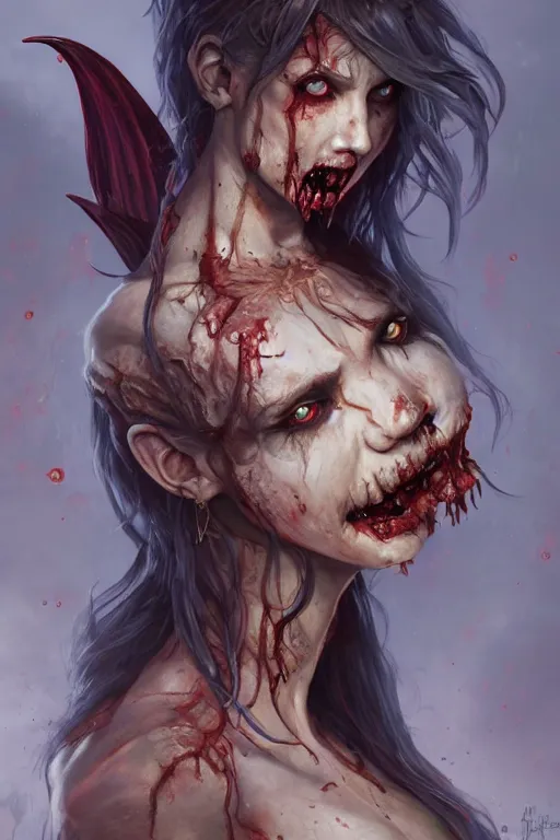 Prompt: zombie mermaid, d & d, fantasy, portrait, highly detailed, headshot, digital painting, trending on artstation, concept art, sharp focus, illustration, art by artgerm and greg rutkowski and magali villeneuve