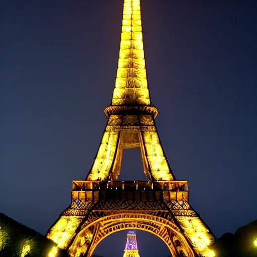 Image similar to romantic image of eiffel tower at night