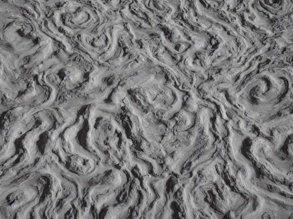 Image similar to human forming from swirls of grey clay