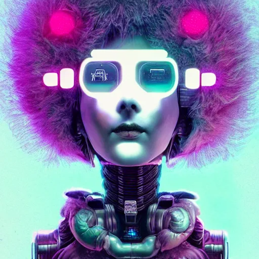 Prompt: a fluffy cyberpunk robot fractal, full shot:: by Martine Johanna and Simon Stålenhag and Chie Yoshii and Casey Weldon and Guillermo del toro :: ornate, dynamic, particulate, pastel colors, intricate, elegant, highly detailed, centered, artstation, smooth, sharp focus, octane render, 3d