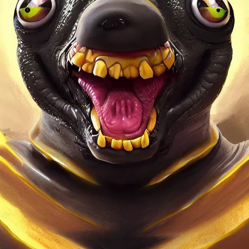 Image similar to minion Venom , made by Stanley Artgerm Lau, WLOP, Rossdraws, ArtStation, CGSociety, concept art, cgsociety, octane render, trending on artstation, artstationHD, artstationHQ, unreal engine, 4k, 8k,