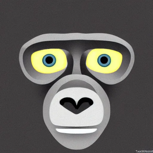Image similar to a digital art drawing of a monkey wearing a ski mask